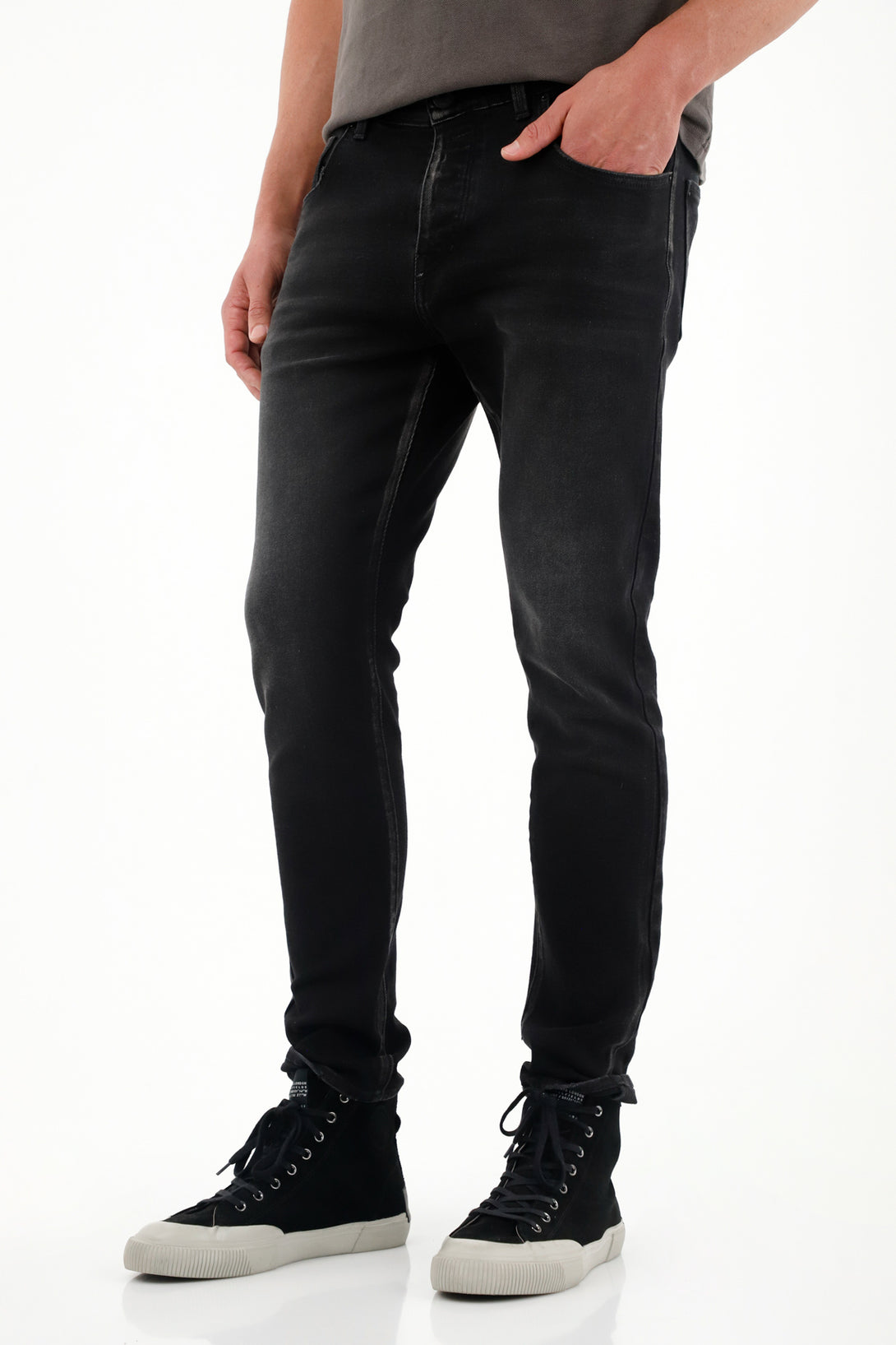 Jean para hombre tns, jeans skinny plano cintura con pretina