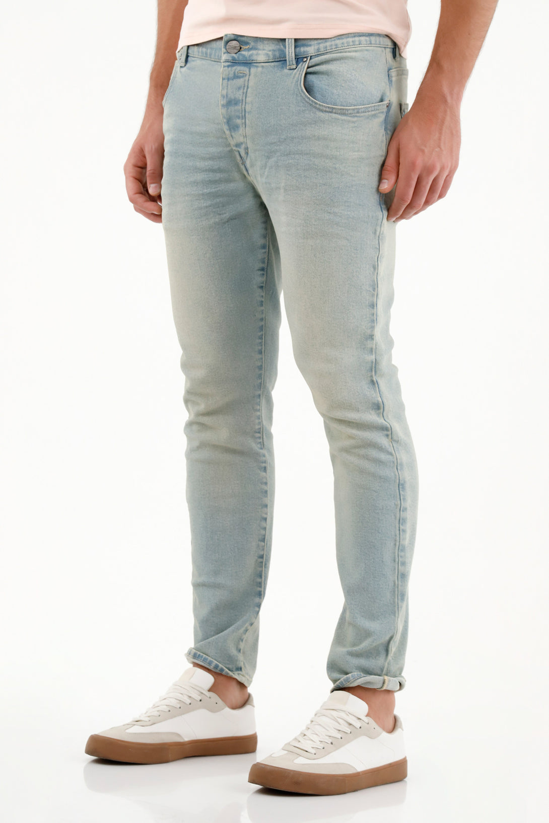 Men's Mid-Rise Blue Skinny Jeans