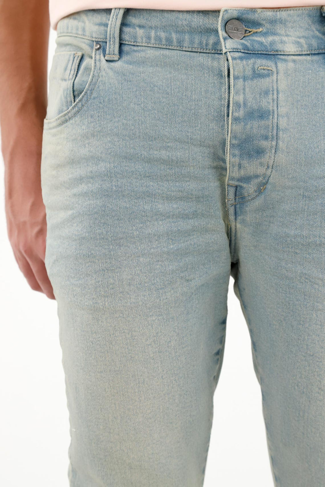 Men's Mid-Rise Blue Skinny Jeans