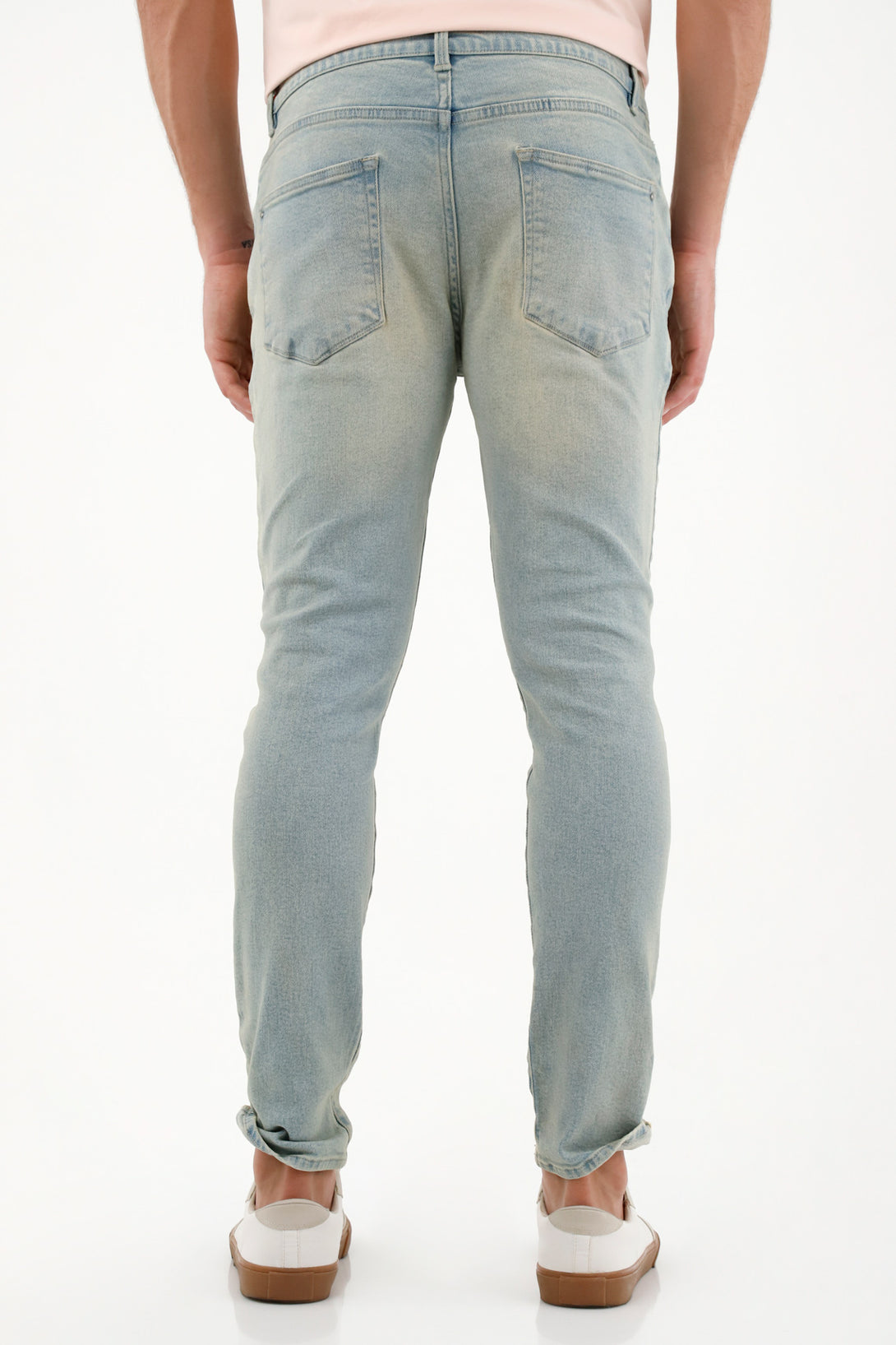 Jean azul Skinny tiro medio para hombre