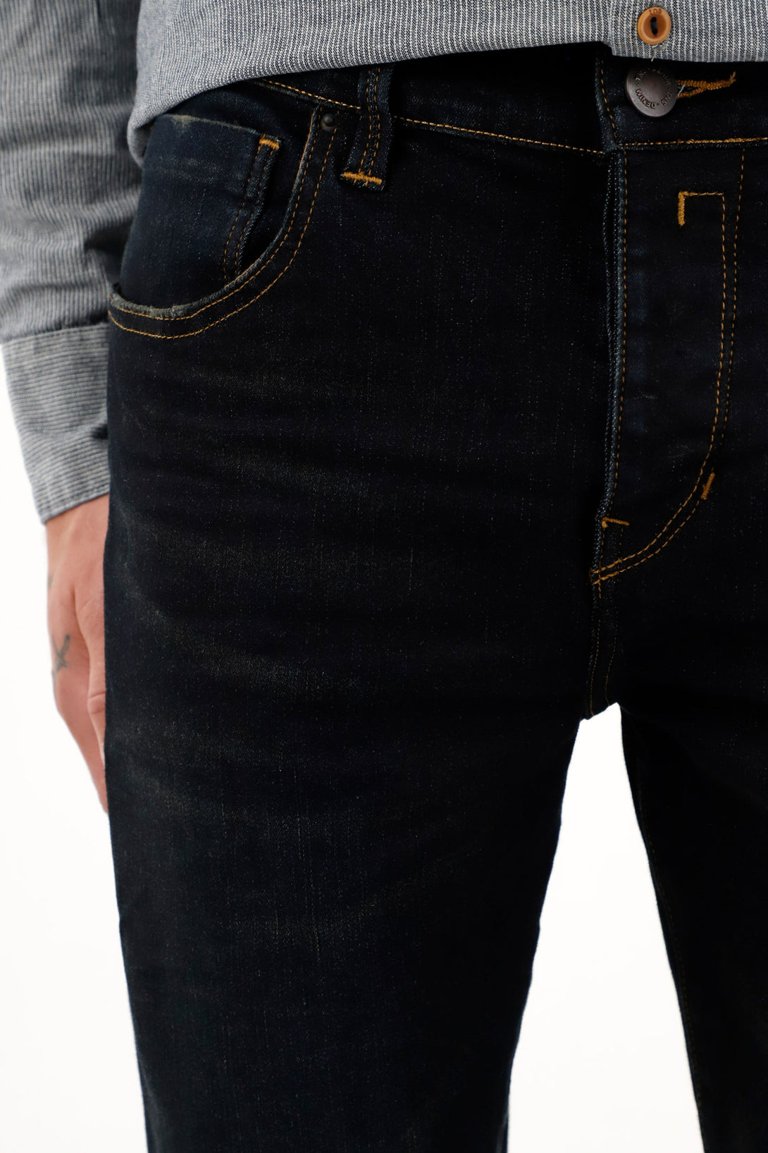 Men's Mid-Rise Blue Super Skinny Jeans