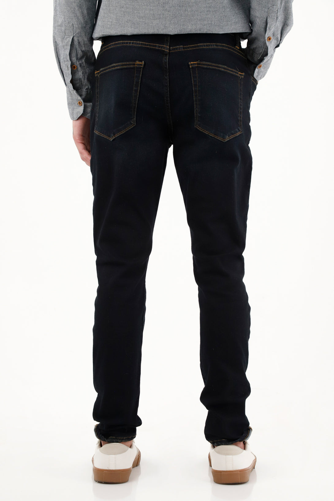 Men's Mid-Rise Blue Super Skinny Jeans