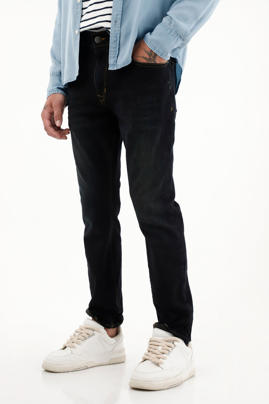 Men's Mid-Rise Blue Nudy Jeans