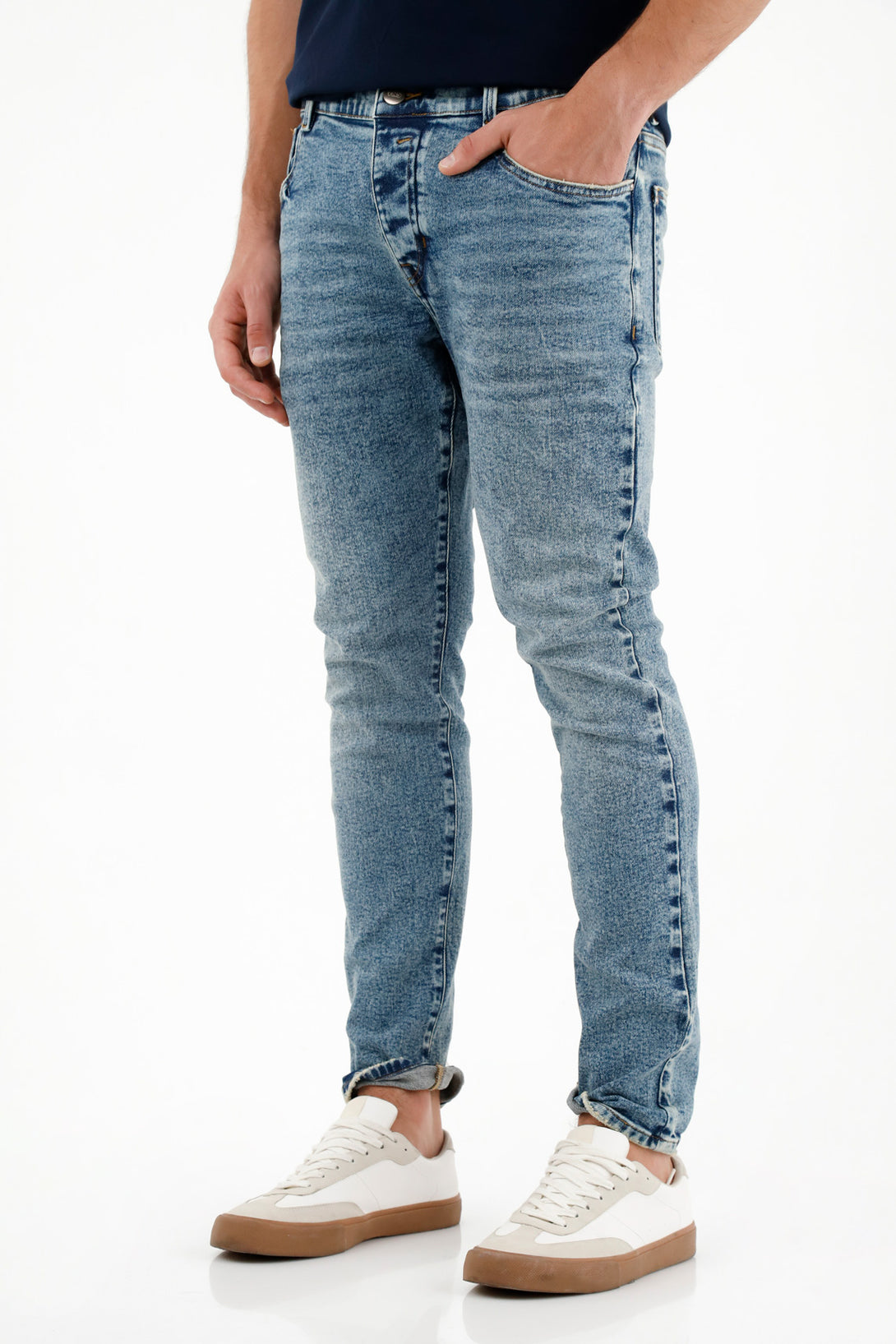 Jean skinny azul para hombre