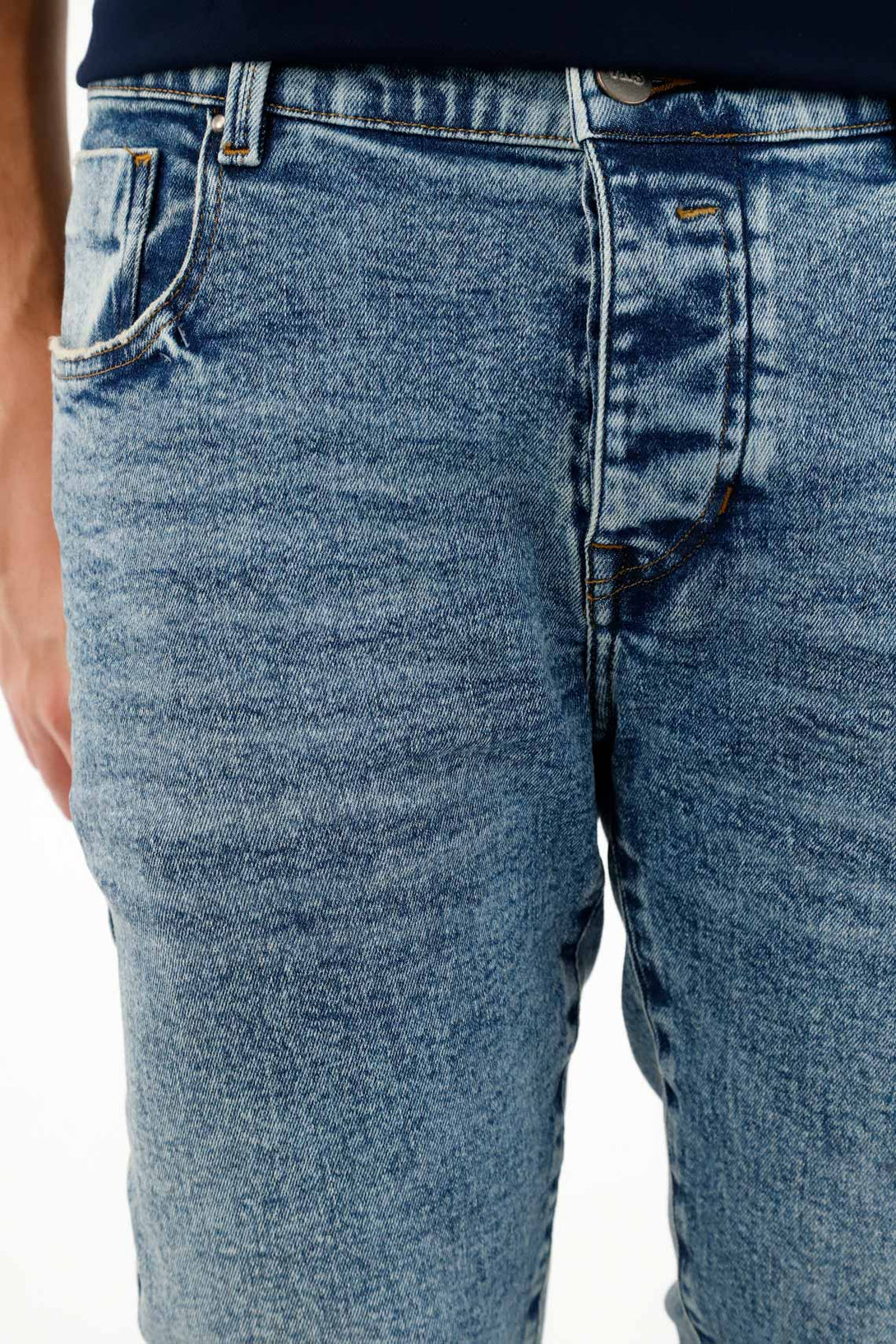 Jean skinny azul para hombre