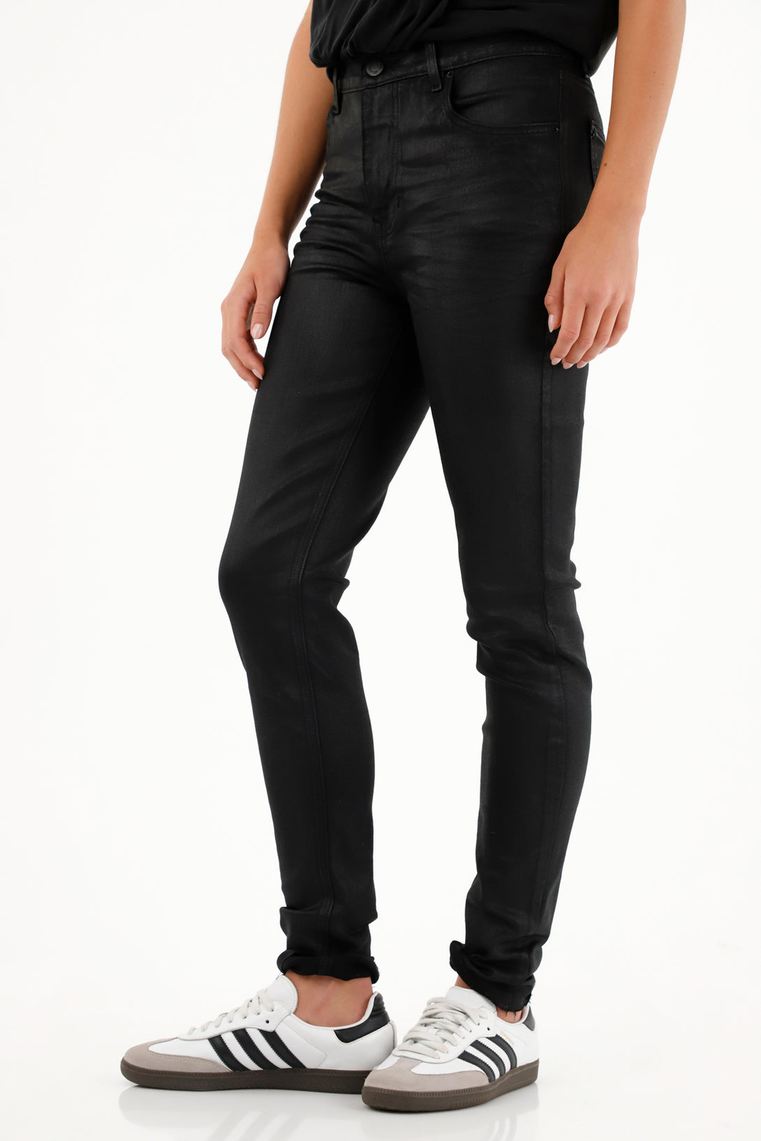 Women's High-Waisted Black Denim Jeggings