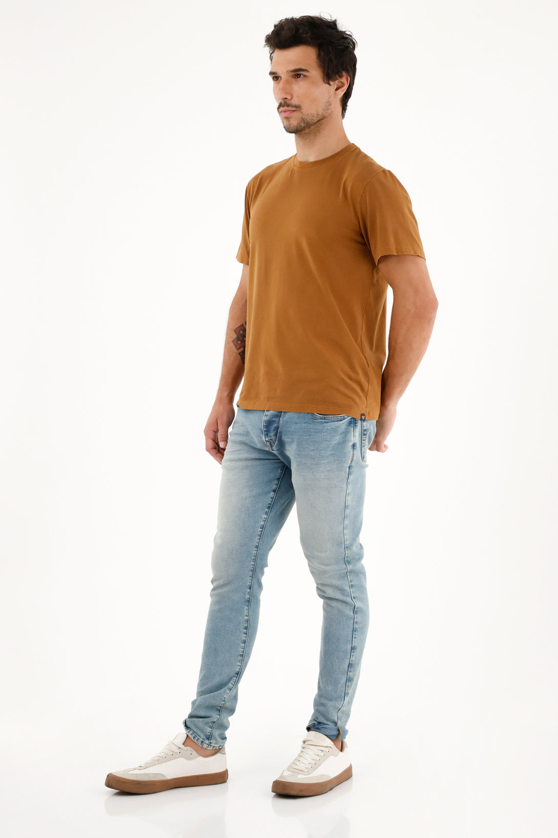 Jean azul Súper Skinny cinco bolsillos para hombre