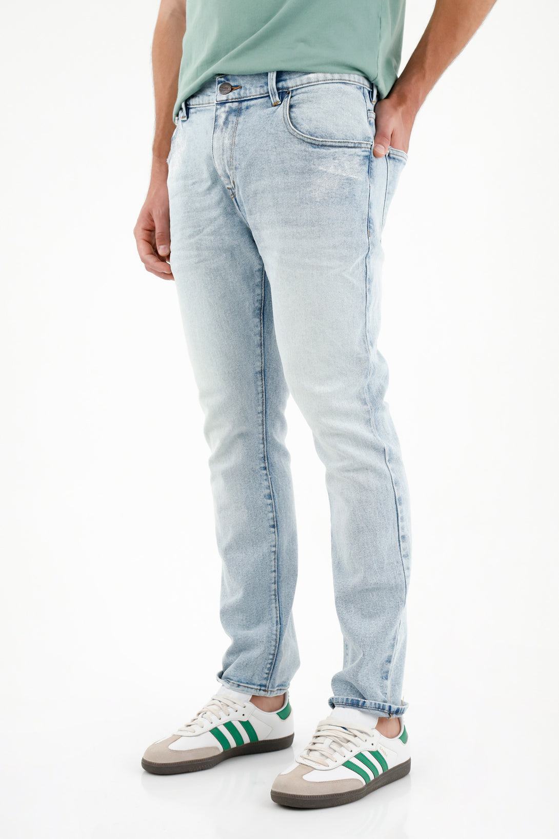 Jean nudy azul claro para hombre