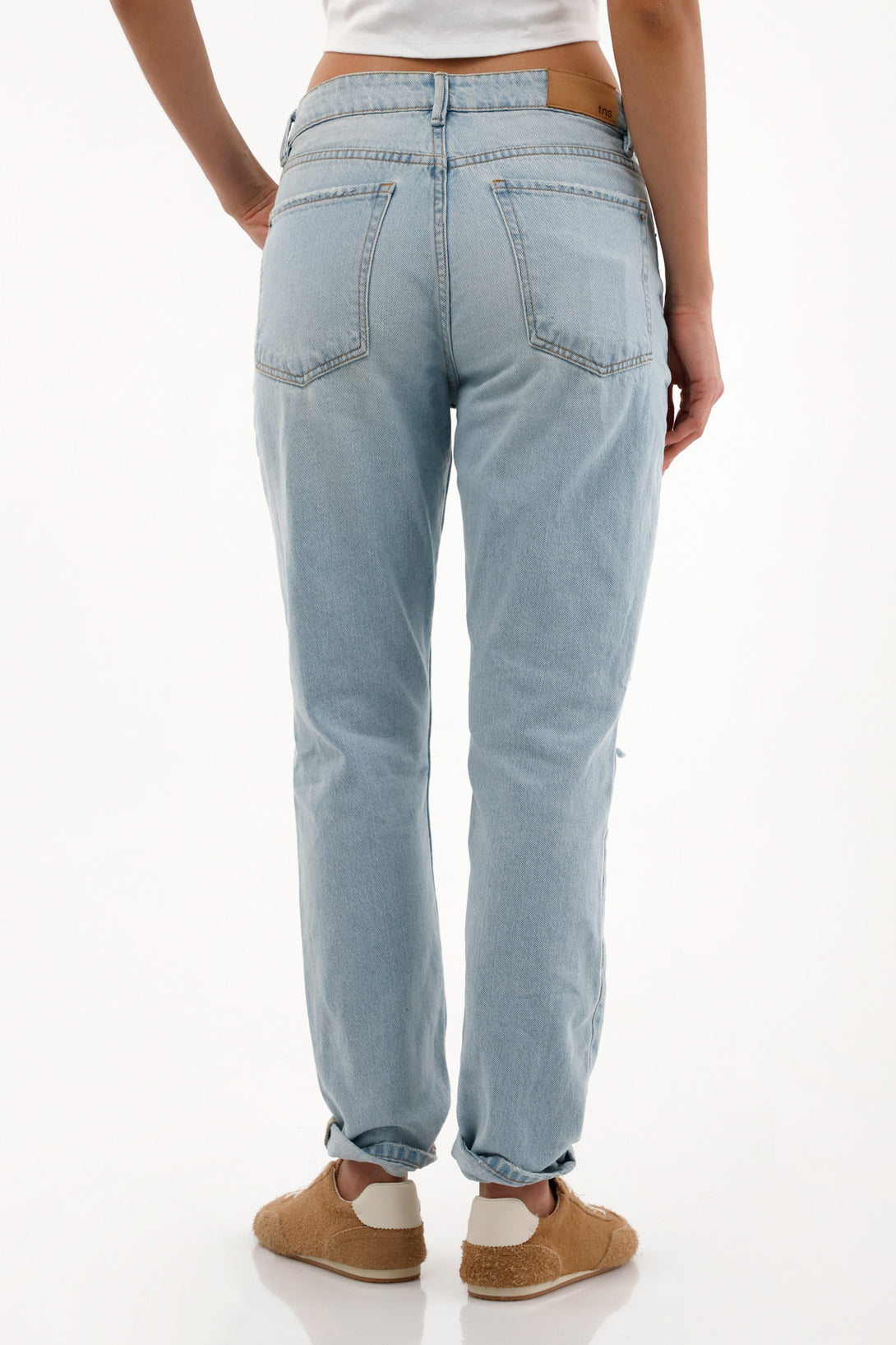 Women's Blue Distressed Jeans