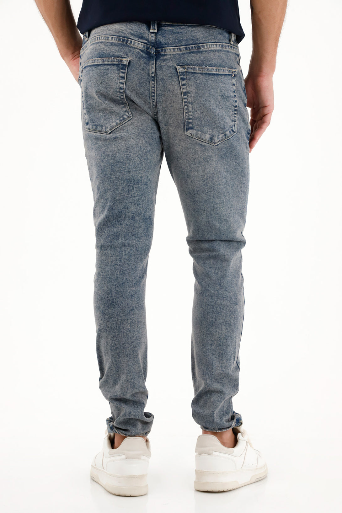 Jean Super Skinny con rotos para hombre