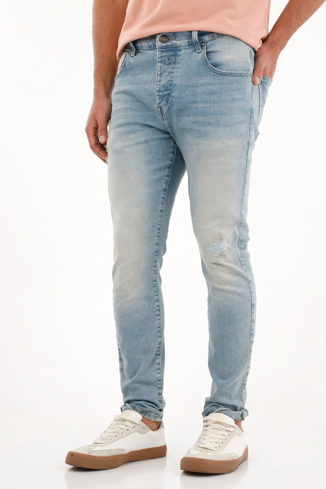 Men's Super Skinny Blue Ripped Jeans