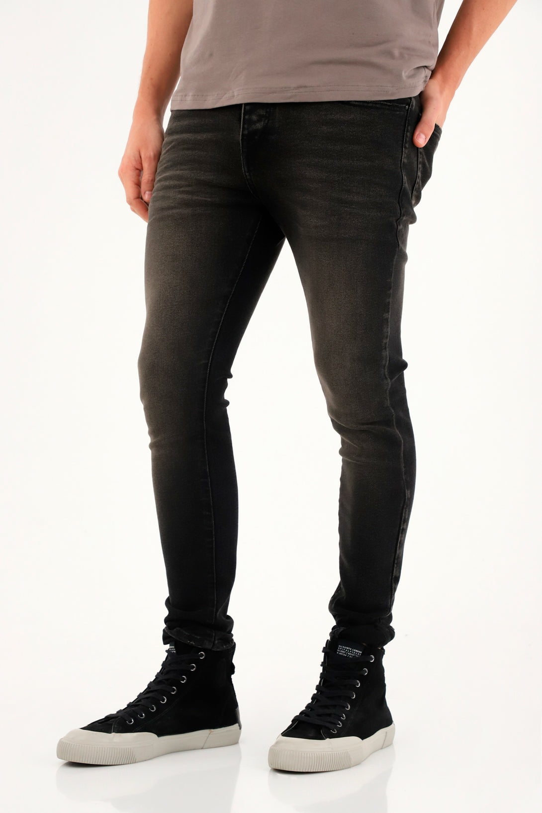 Men's Super Skinny Jeans in Black Denim