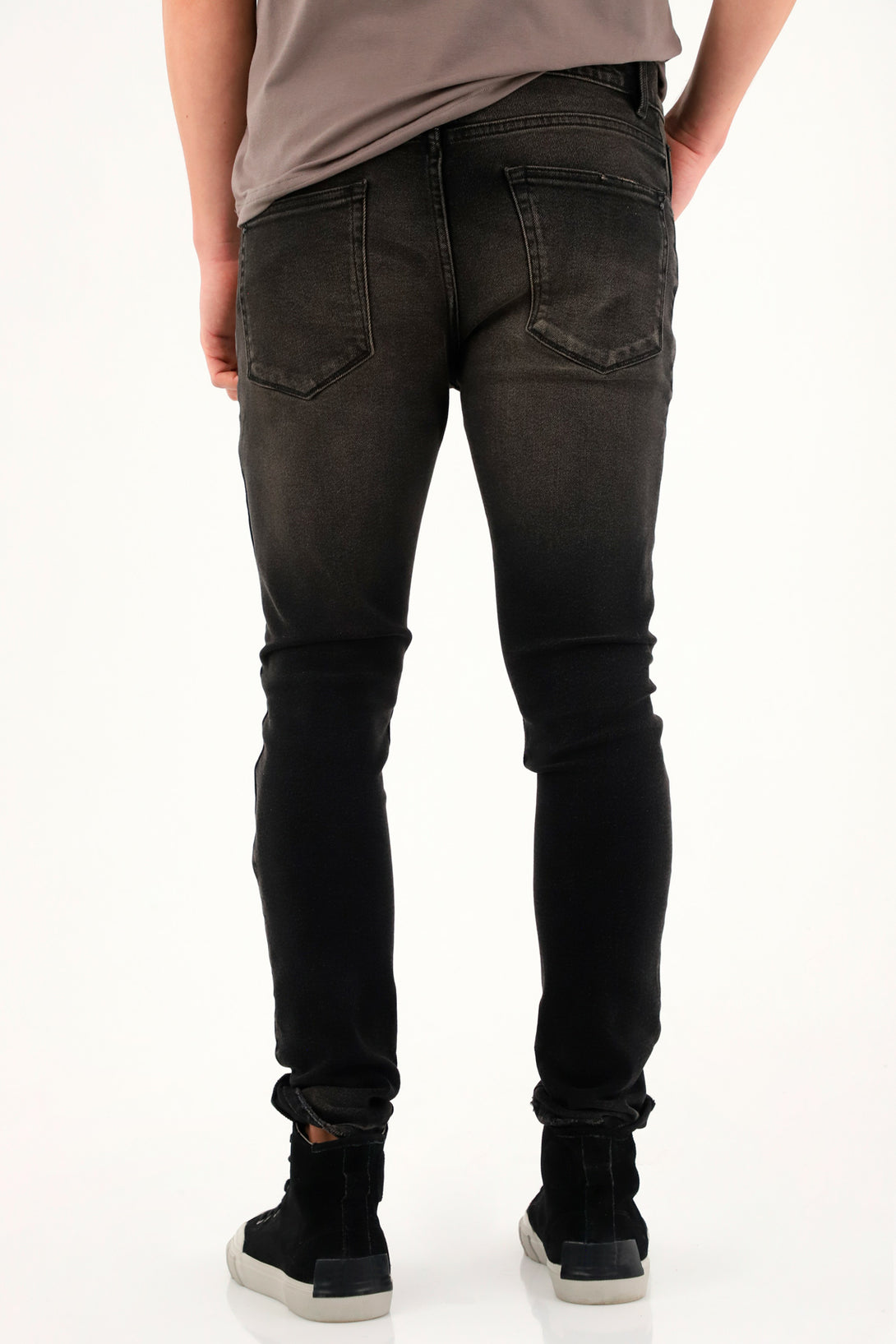 Men's Super Skinny Jeans in Black Denim