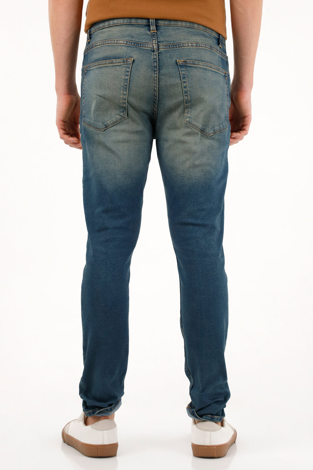 Jean azul Súper Skinny tono medio para hombre