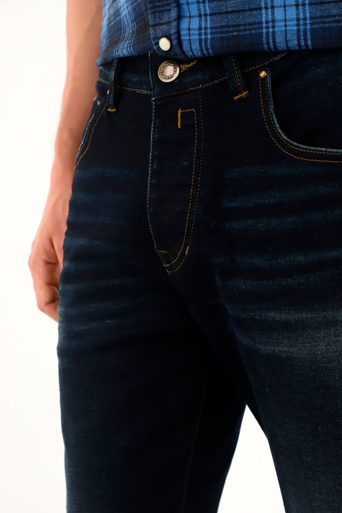 Jean azul Súper Skinny tono oscuro para hombre