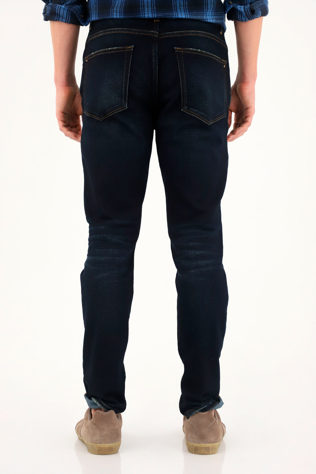 Jean azul Súper Skinny tono oscuro para hombre