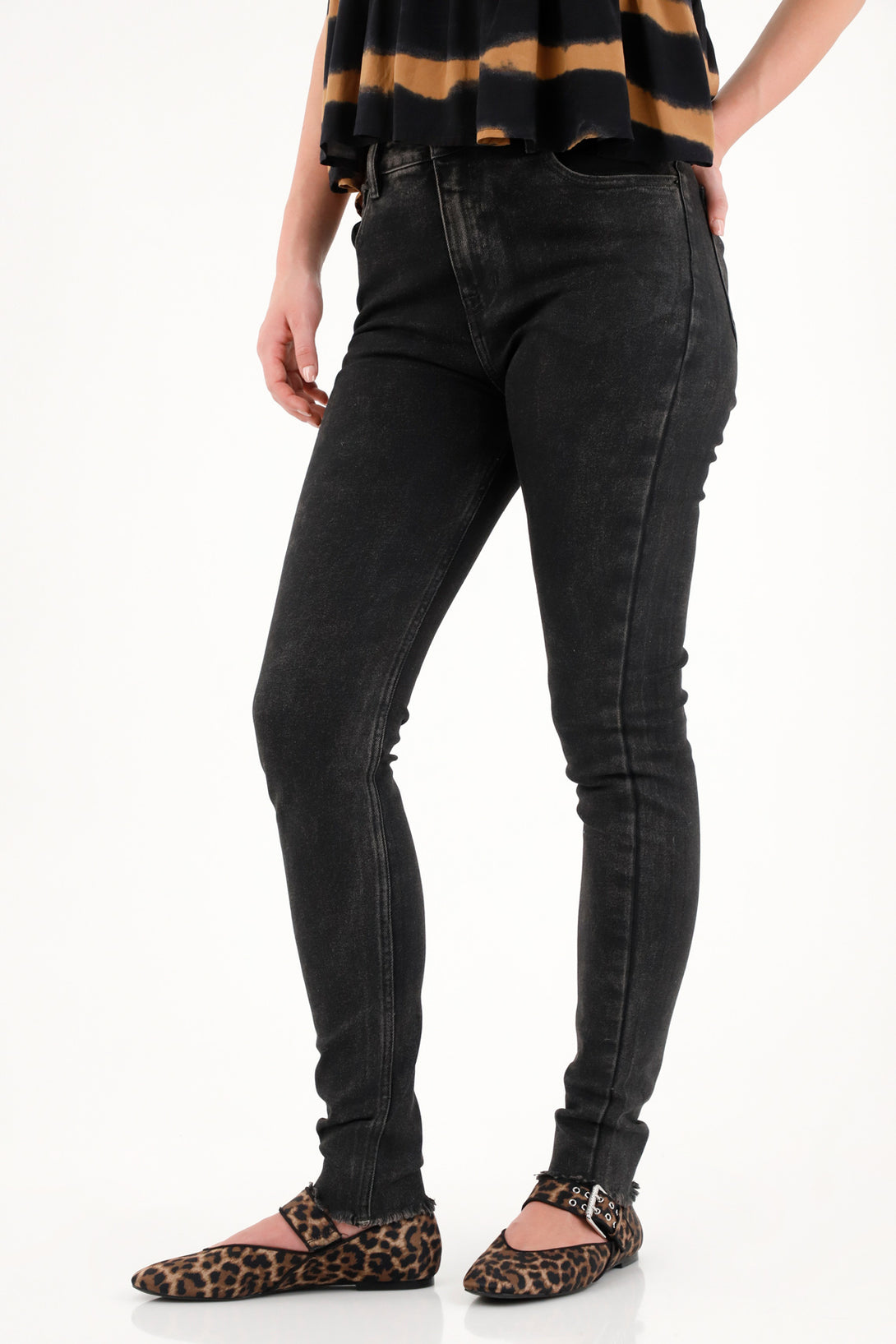 Women's super slim black jeans