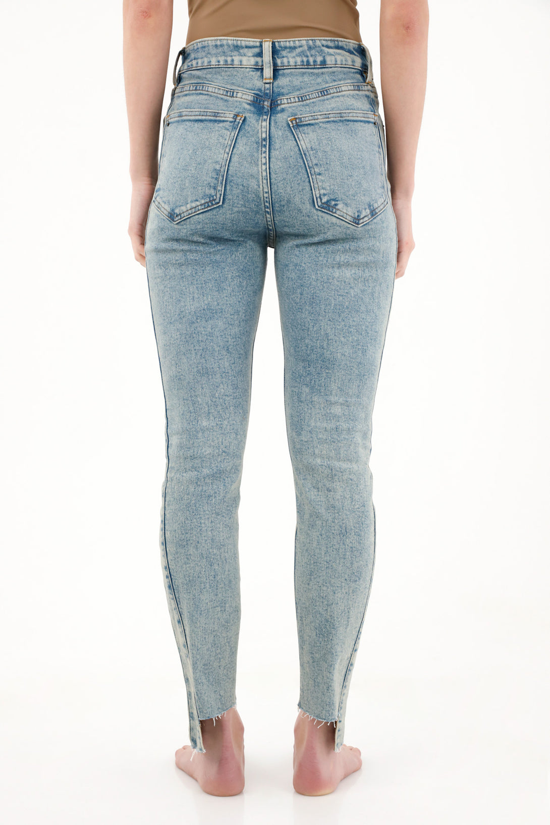 Jean Super Slim tiro medio azul para mujer