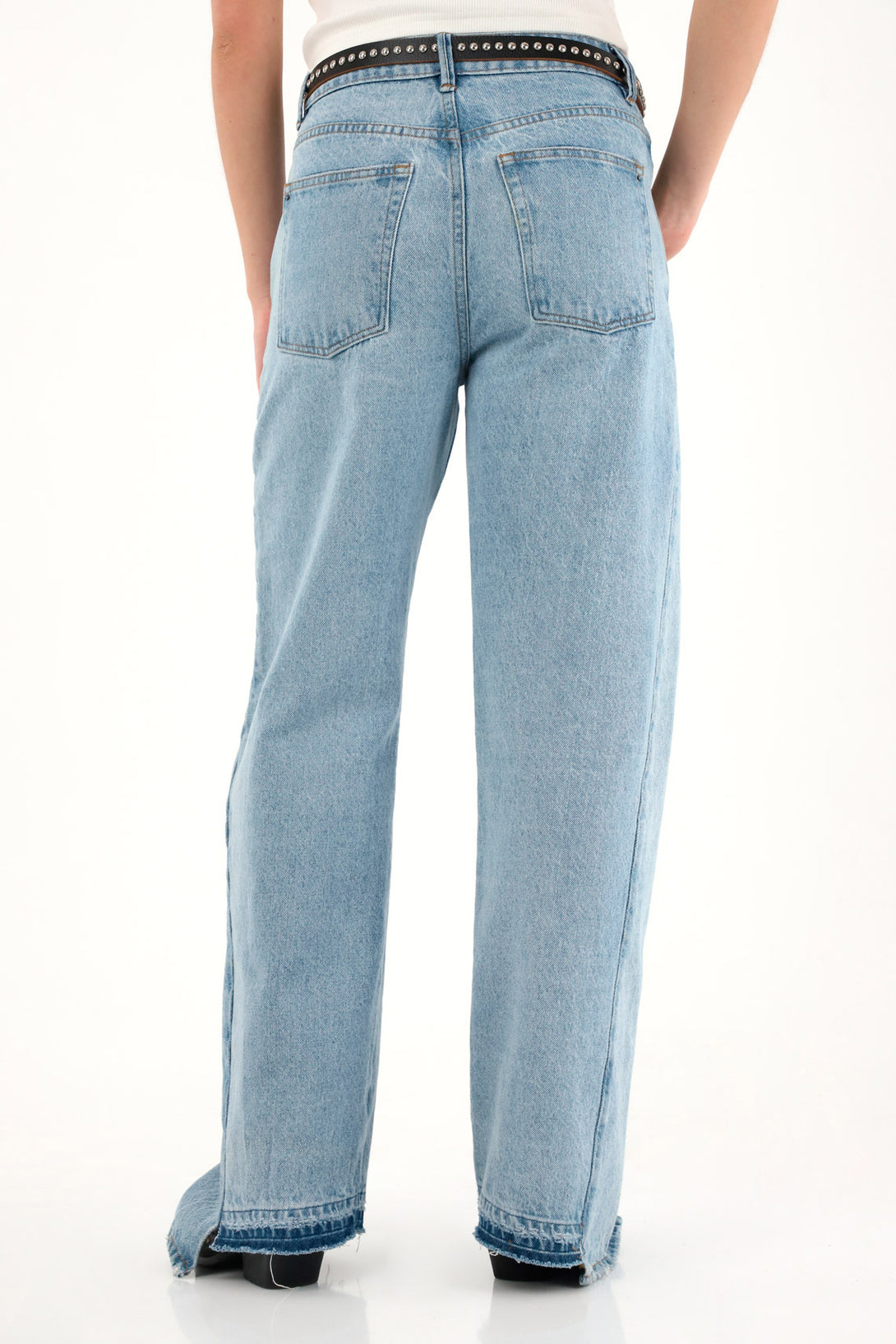 Women's Asymmetric Boot Cut Wide Leg Jeans