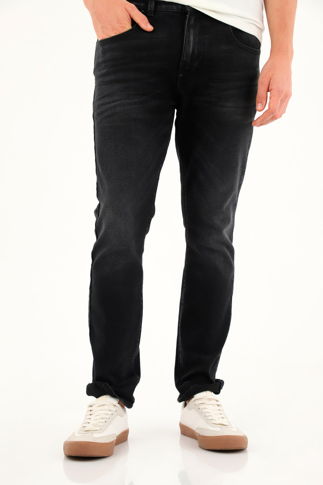 Men's Mid-Rise Black Nudy Jeans