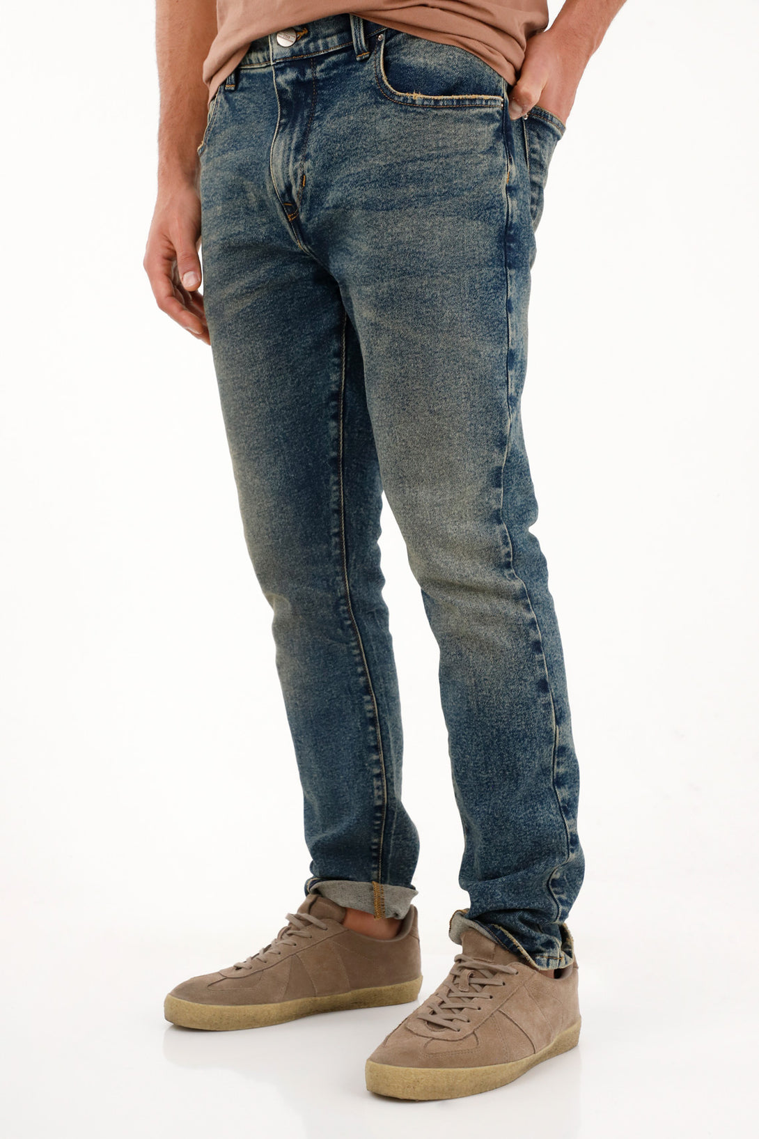 Men's Mid-Rise Nudie Jeans with Embroidery on the Watch Pocket