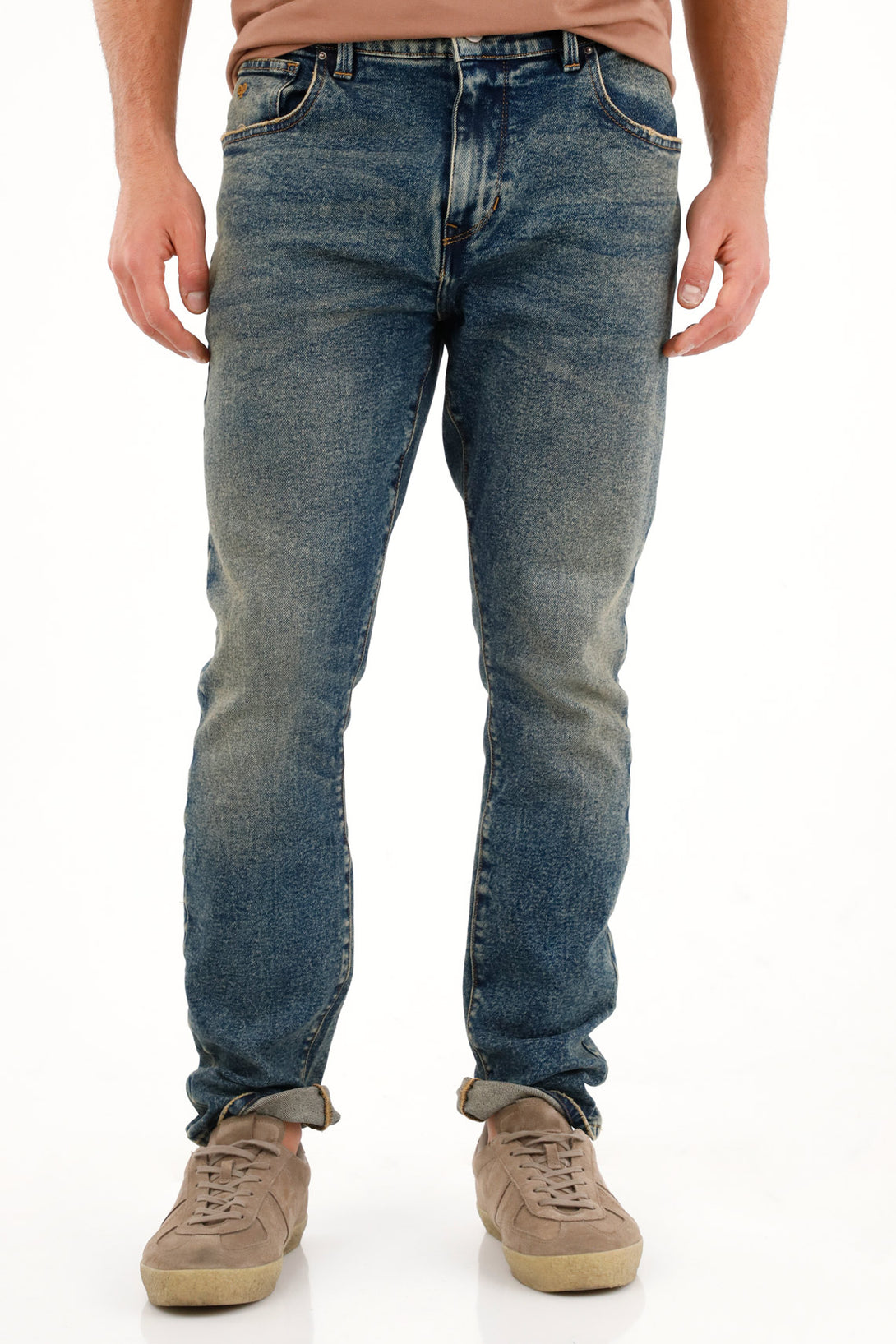 Men's Mid-Rise Nudie Jeans with Embroidery on the Watch Pocket