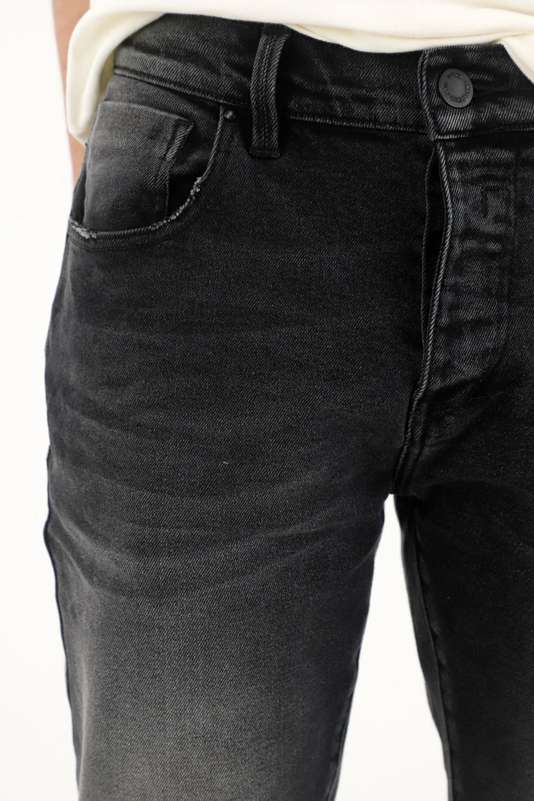 Men's Super Skinny Mid-Rise Black Jeans