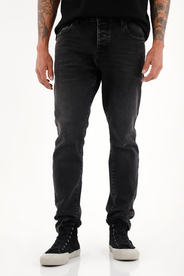 Men's Mid-Rise Black Skinny Jeans