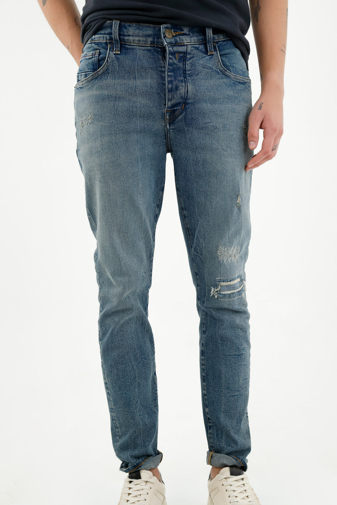 Men's Super Skinny Blue Jeans