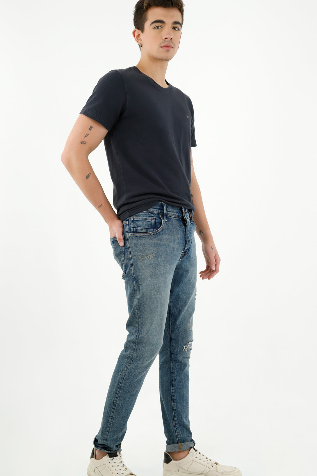 Jean Super Skinny azul para hombre