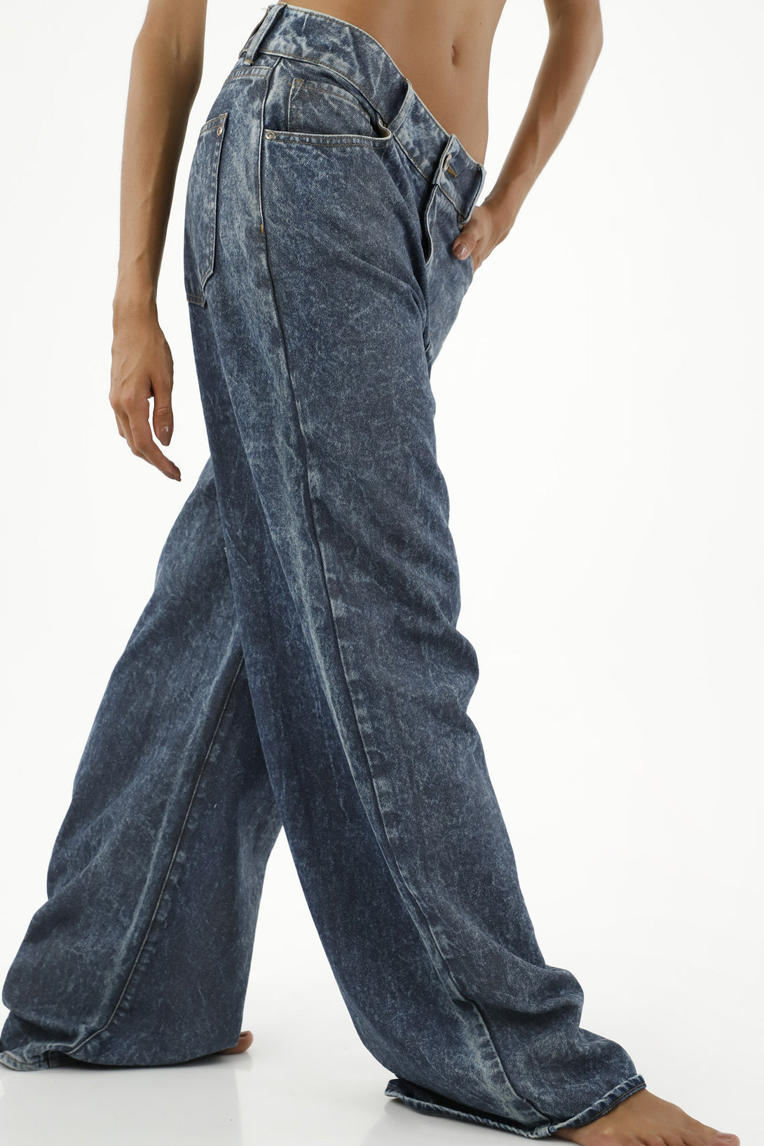 Women's Wide Leg Blue Jeans