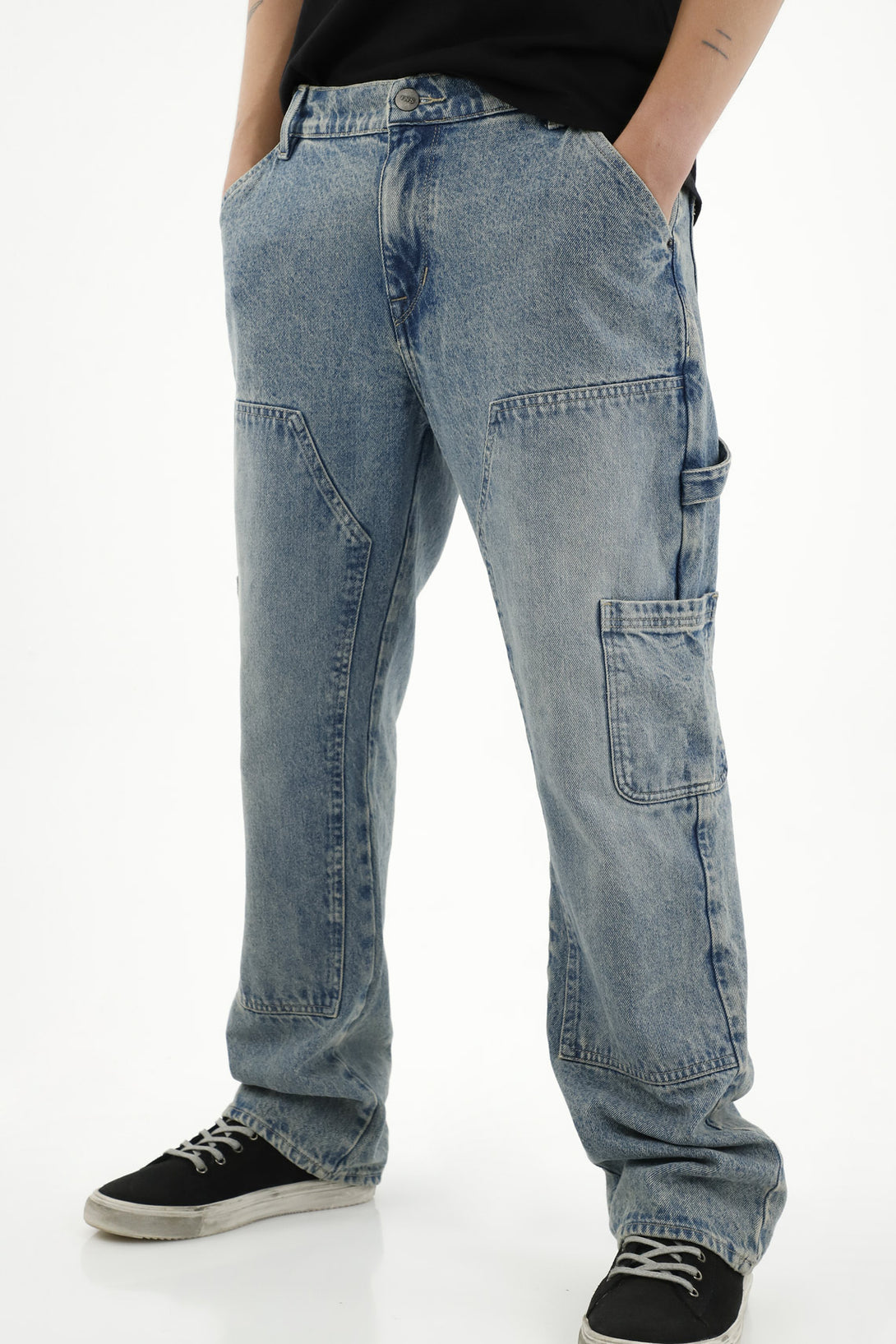 Men's Blue Cargo Jeans