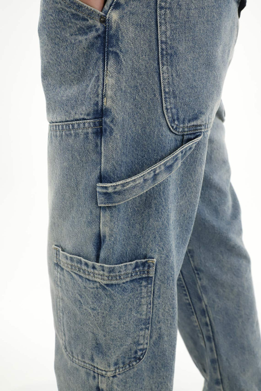 Men's Blue Cargo Jeans