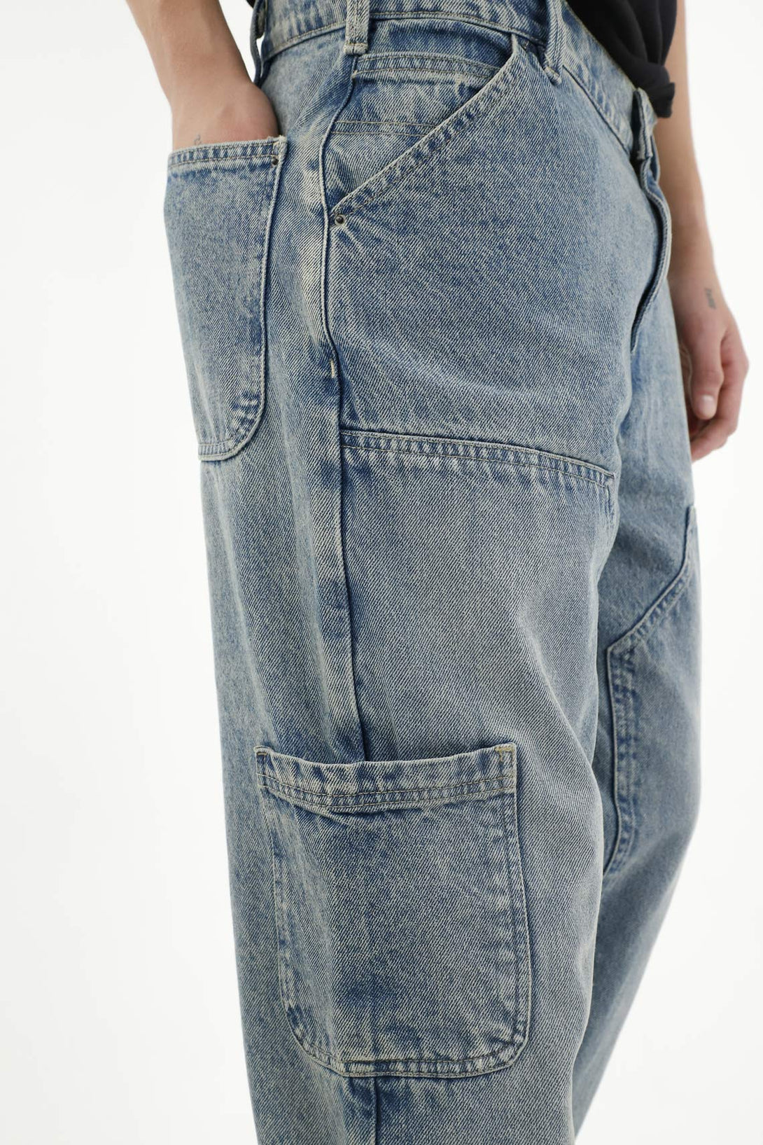 Men's Blue Cargo Jeans