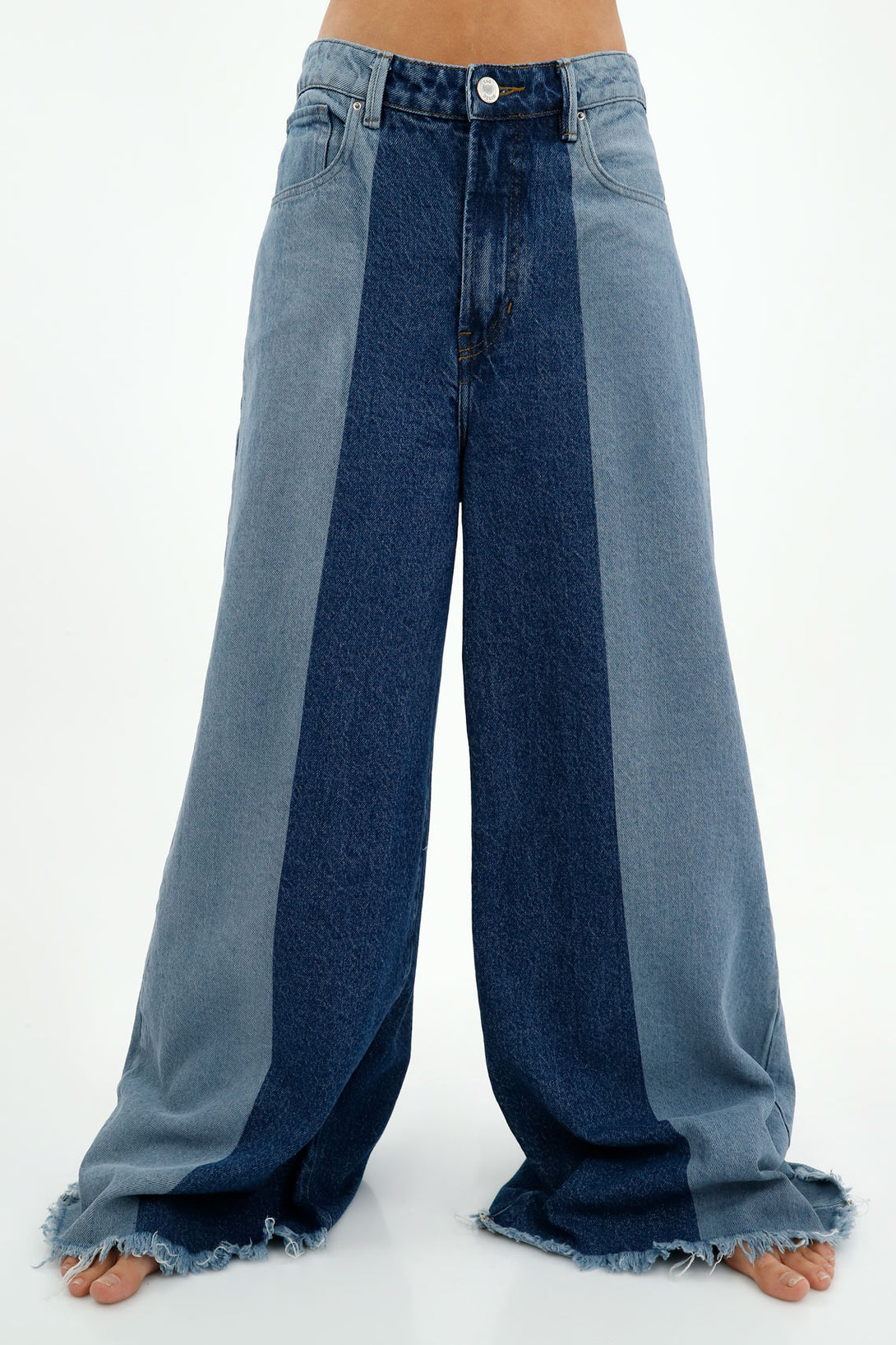 Women's Wide Leg Blue Jeans