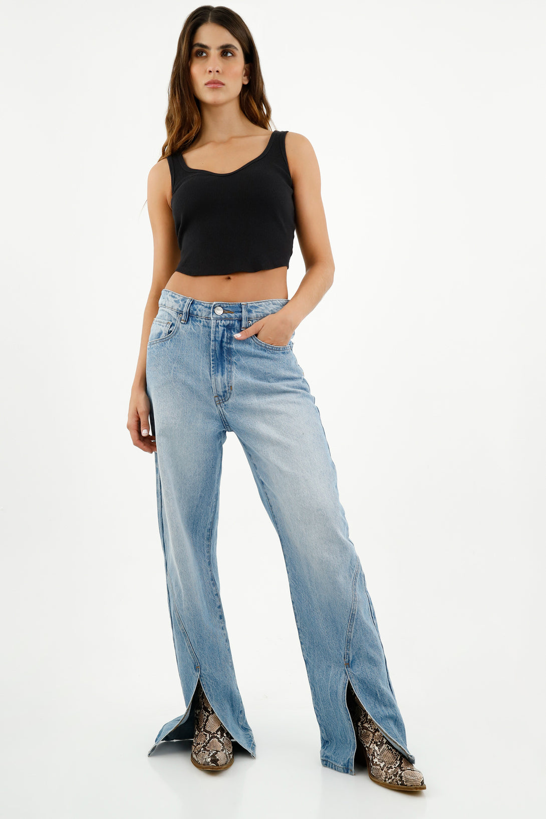 Women's Straight-Leg Blue Jeans