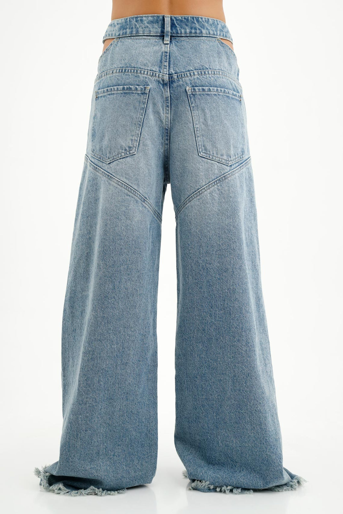 Women's Wide Leg Blue Jeans