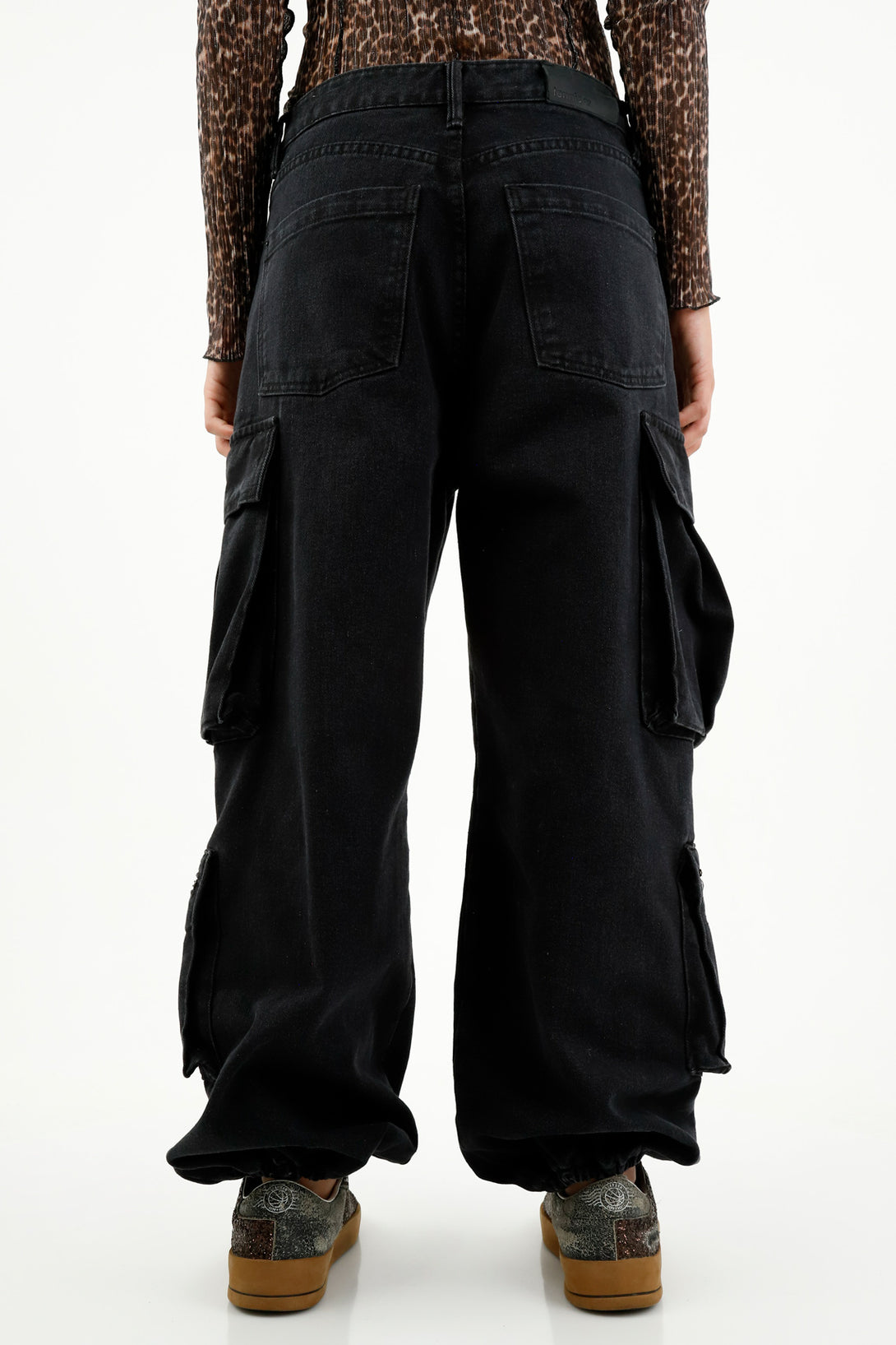 Women's Black Cargo Style Jeans