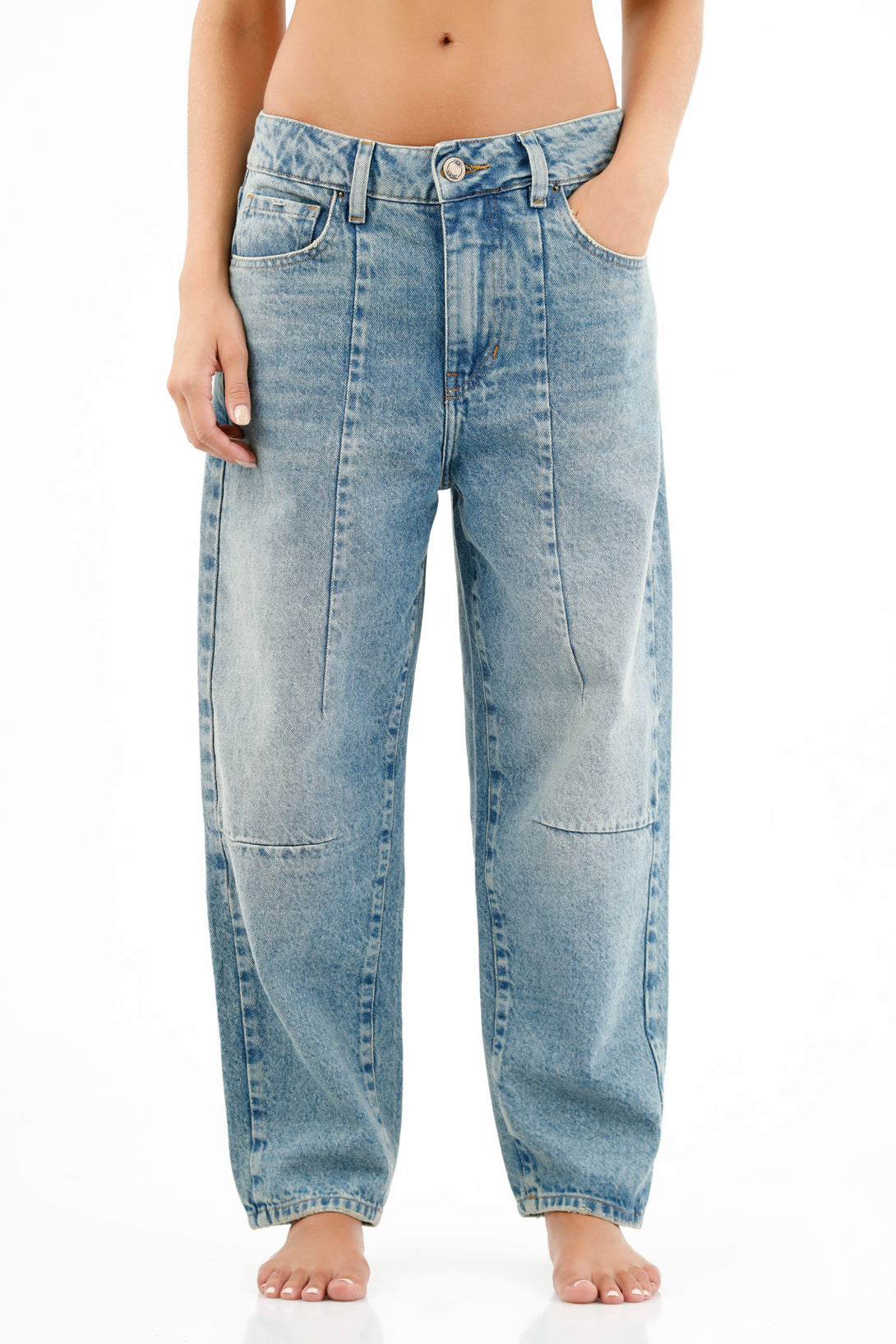 Women's Five-Pocket Blue Jeans