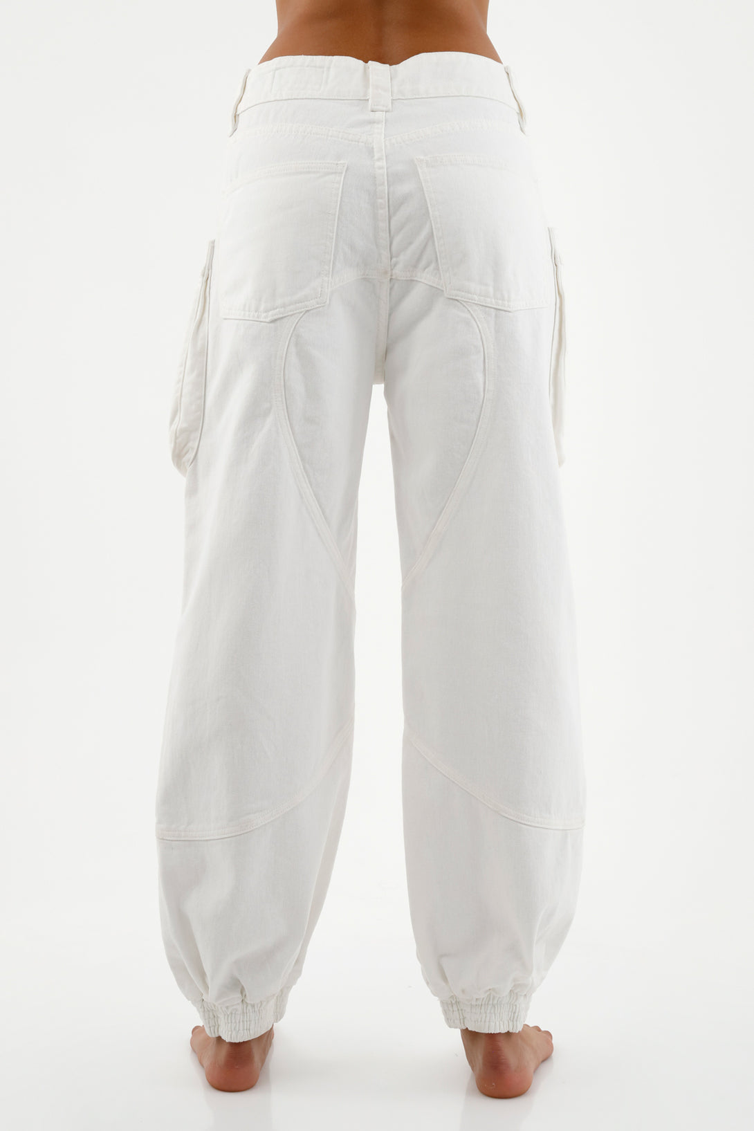 Women's Ecru Jogger Jeans