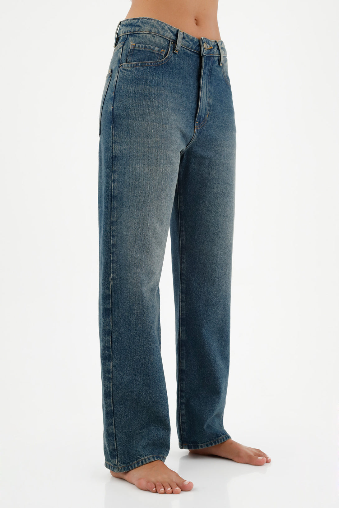 Women's Straight-Leg Five-Pocket Blue Jeans