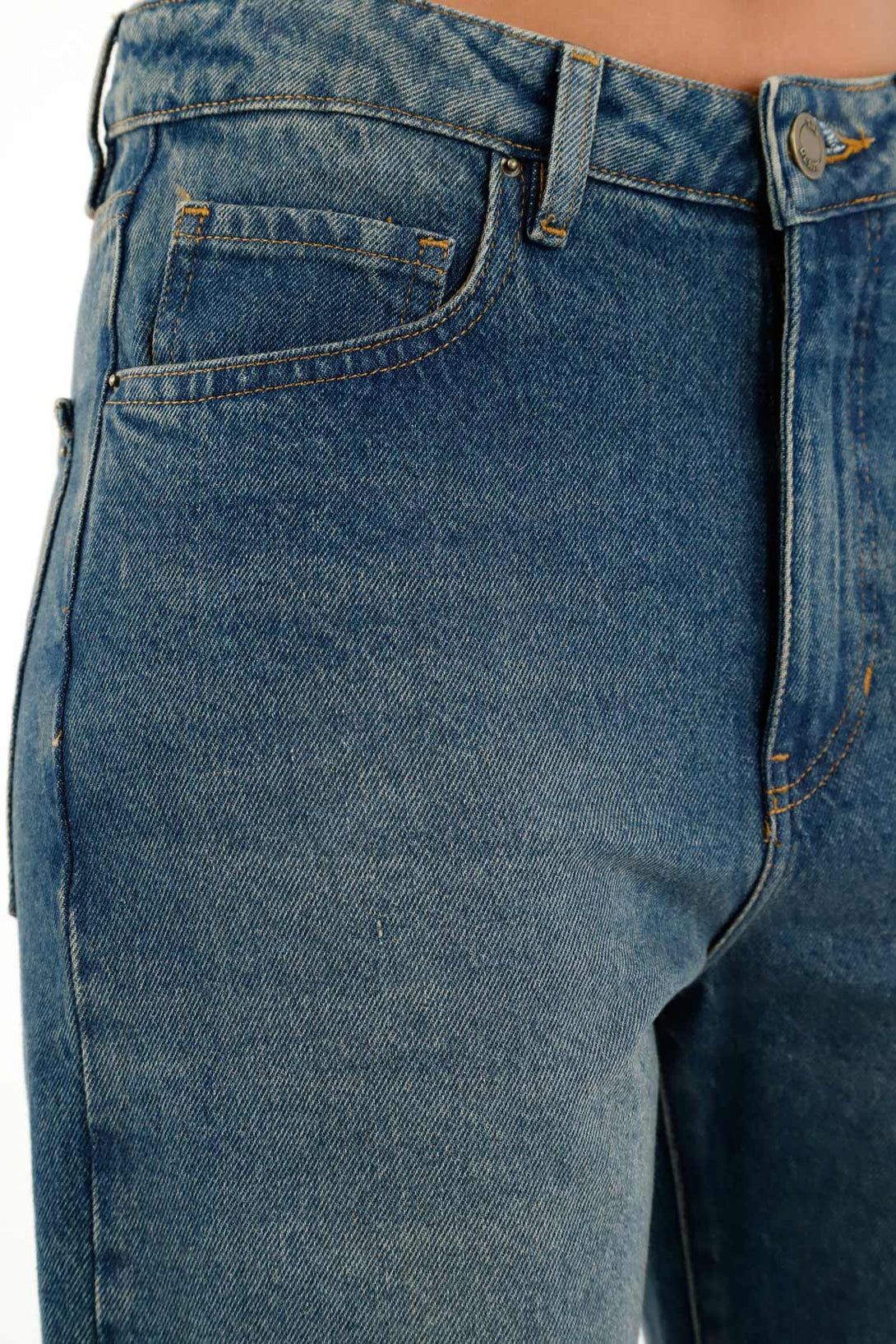 Women's Straight-Leg Five-Pocket Blue Jeans