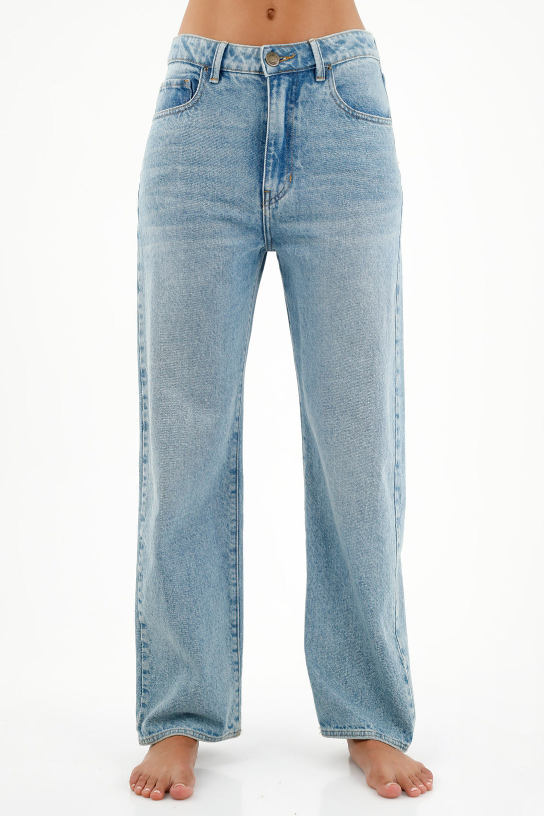 Women's Five-Pocket Blue Jeans