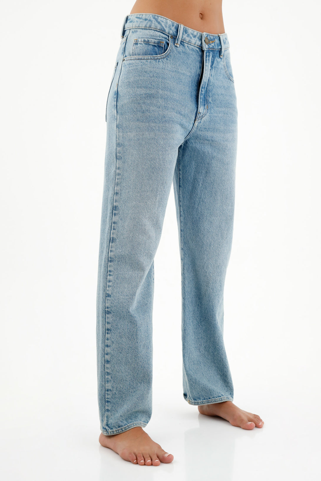 Women's Five-Pocket Blue Jeans