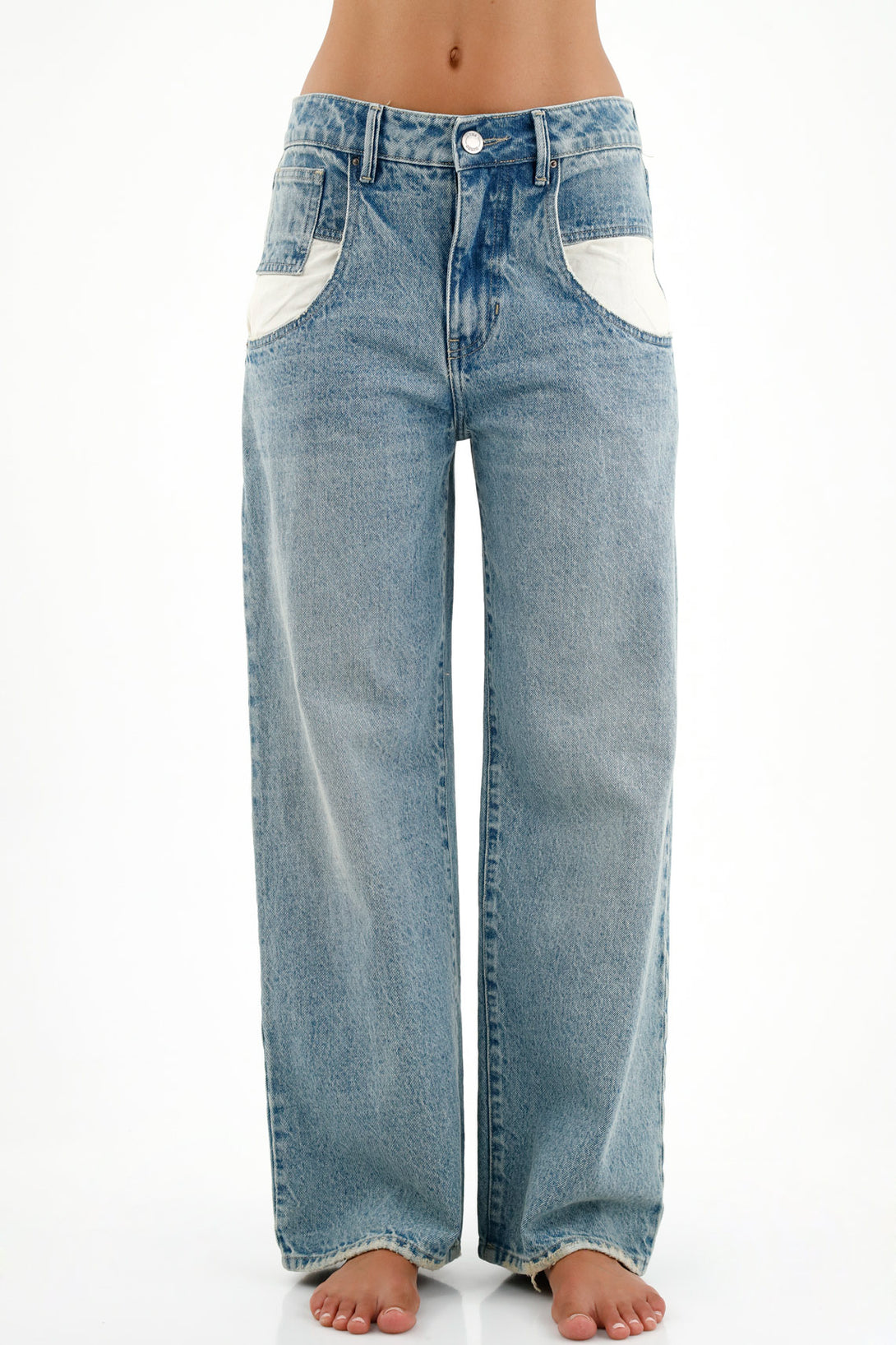 Women's Wide-Leg Blue Jeans