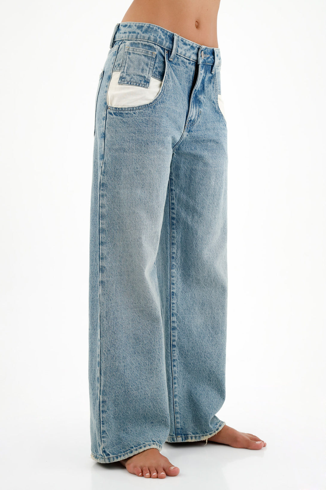 Women's Wide-Leg Blue Jeans