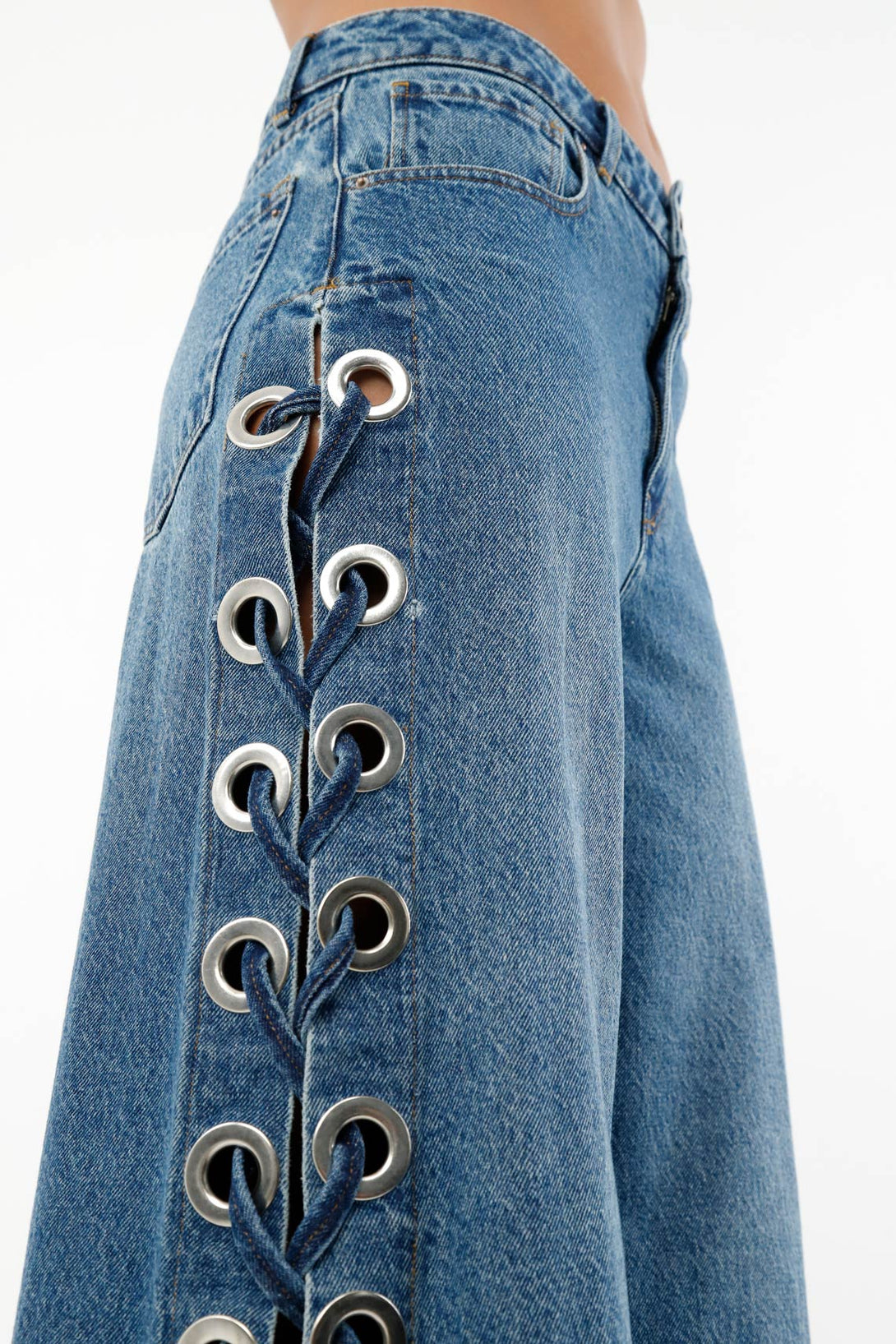 Women's High-Waisted Blue Jeans