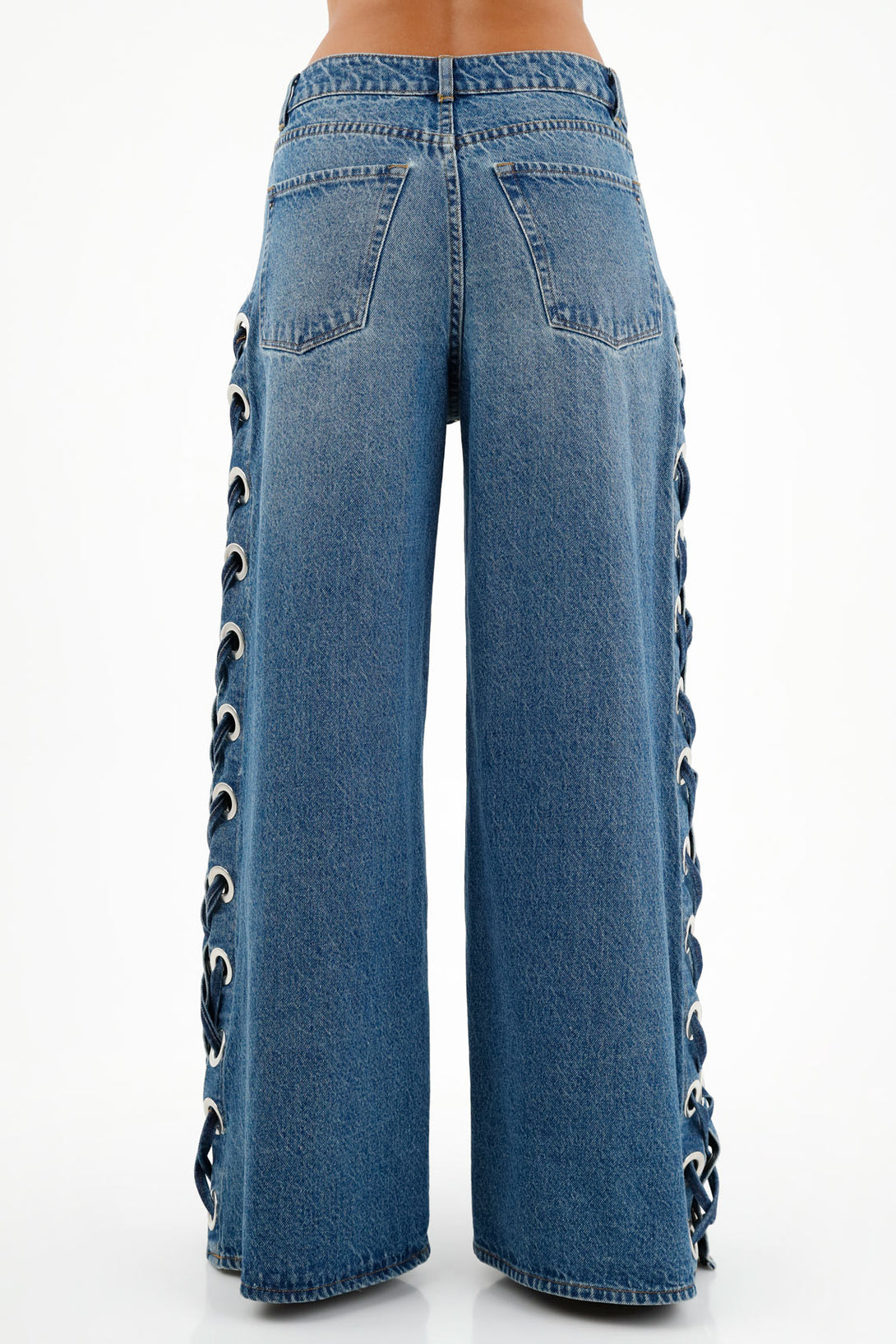 Women's High-Waisted Blue Jeans