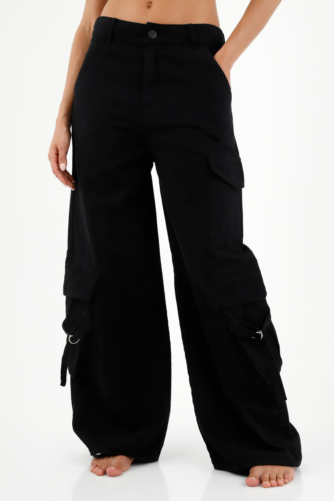 Jean negro Wide Leg para mujer