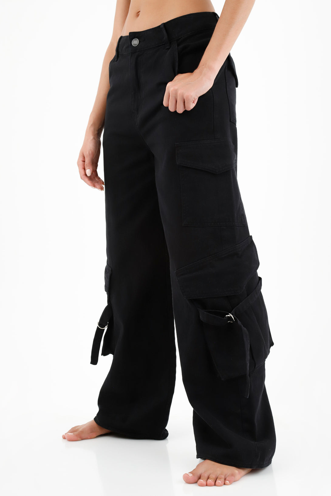 Jean negro Wide Leg para mujer